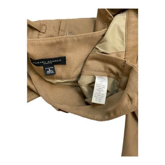 Banana Republic Women's Martin Khaki Stretch Pants. Size 8. - Picture 6 of 10